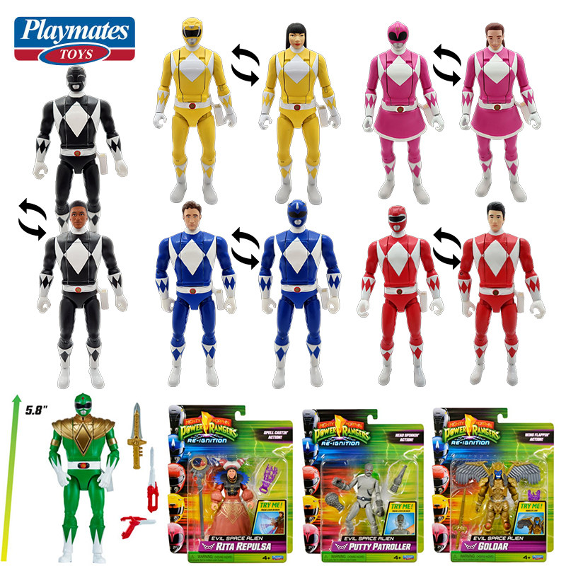 Model Kit Power Rangers - プレイメイツ マイティ・モーフィン・パワーレンジャー グリーンレンジャー オートモーフィン アクションフィギュア コレクタブルモデル