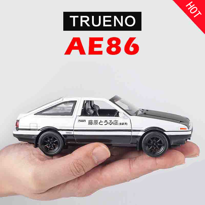 Model Kit Initial D - 1/32 頭文字 D AE86 合金車モデルダイキャストおもちゃの車 4
