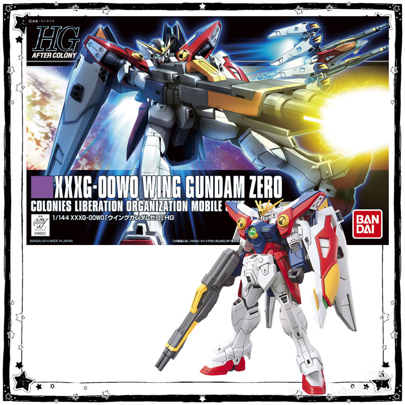 Model Kit Wing Zero - 在庫ありバンダイガンダムモデルキットアニメフィギュア HG 1/144 XXXG-00W0 ウイングガンダムゼロアニメアクションフィギュアコレクション組立モデル