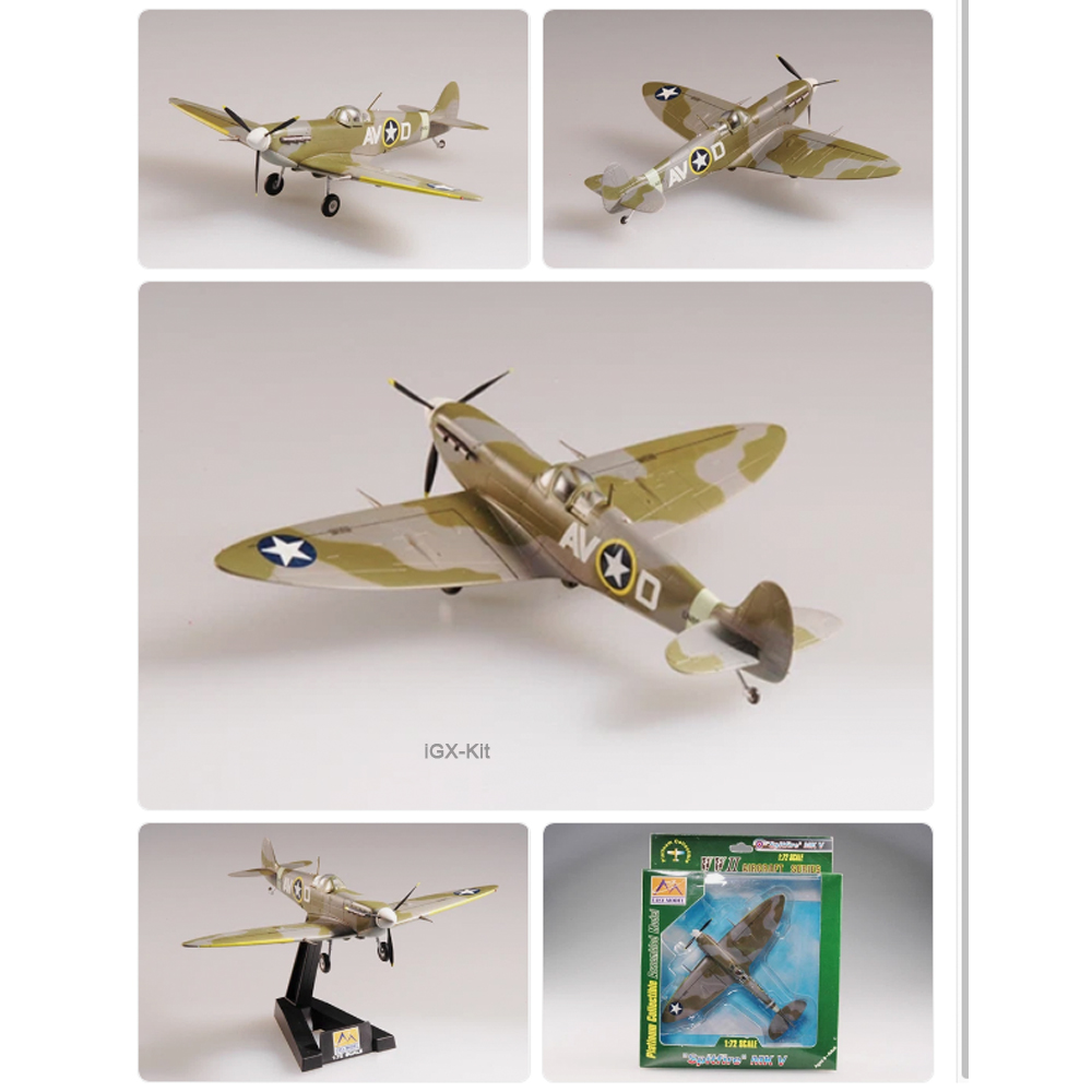 Model Kit Spitfire - Easymodel 37215 1:72 スケール第二次世界大戦米国空軍 355 スクワドロ