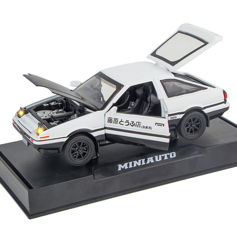 Model Kit Initial D - 1:32スケール 頭文字D AE86 カーモデル玩具 ドア開閉可能 ミニチュアモデル