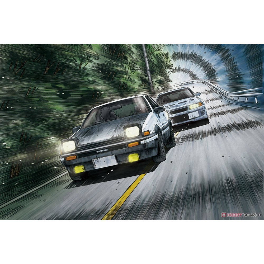 Model Kit Initial D - プレハブ組立モデル アオシマ-05954-A 1/24 頭脳の達 AE86 ドール付き車モデルキット