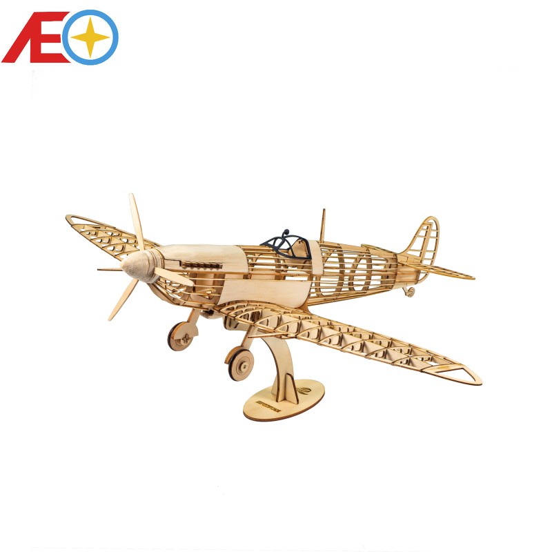 Model Kit Spitfire - AEORC VX18 1:25 スピットファイア戦闘機 RC 飛行機