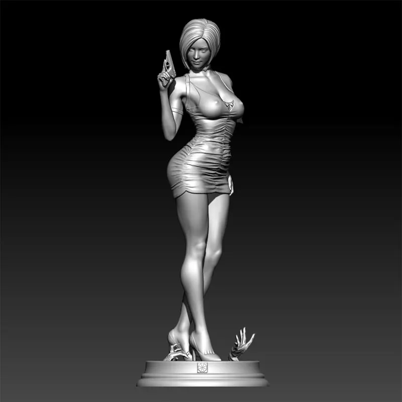 Model Kit Girl - 1/24 1/18 レジンモデルキット プリティーガールエージェント 置物 彫刻