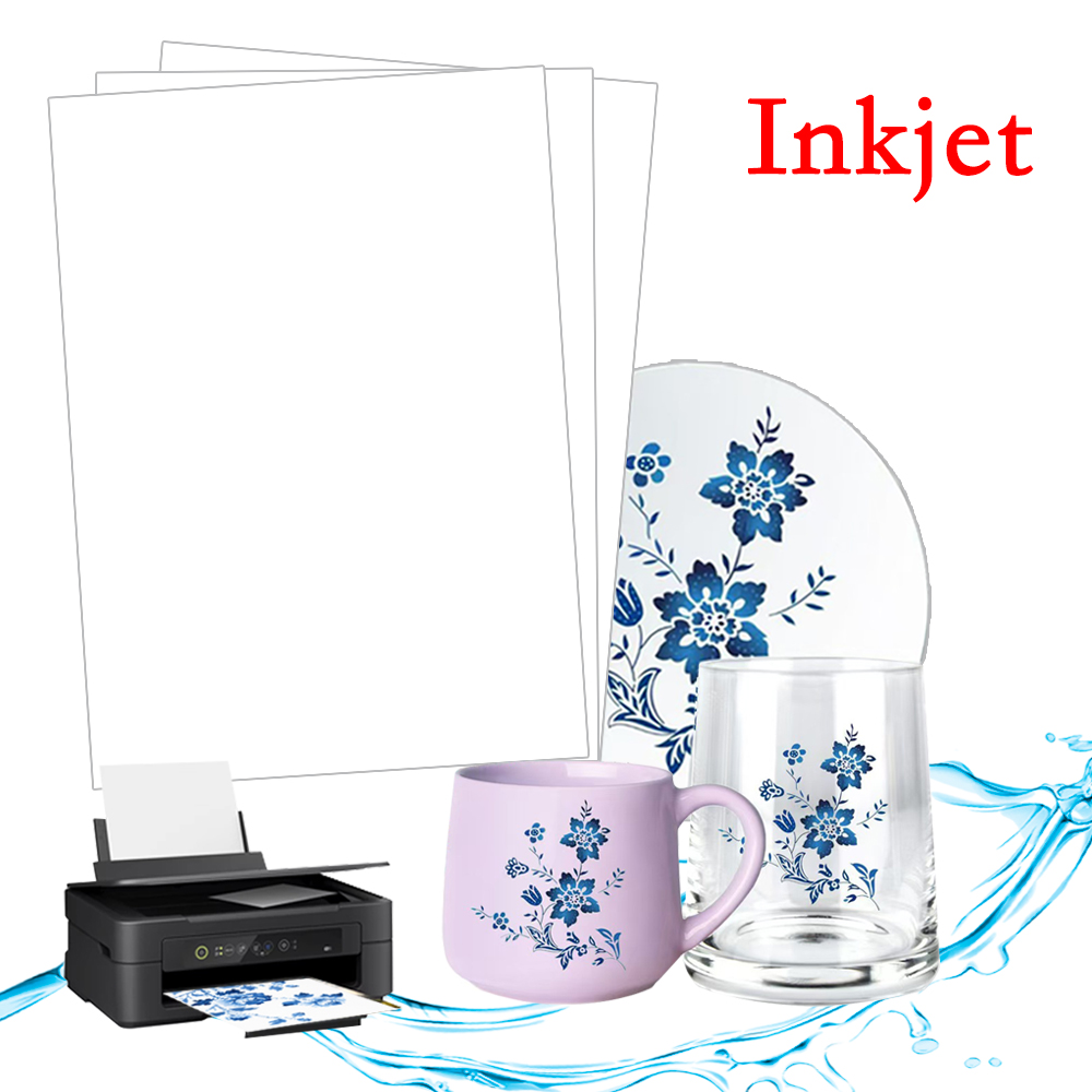 Waterslide Decal Paper - A4 10/20 個インクジェットウォータースライドデカール転写紙白 & 透明 DIY