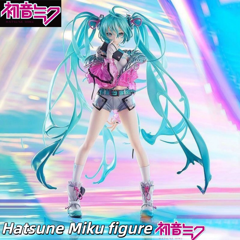 Model Kit Girl - 三矢山舞初音ミクツインテールフィギュア、可愛いアニメガール車のダッシュボード飾り＆ギフト