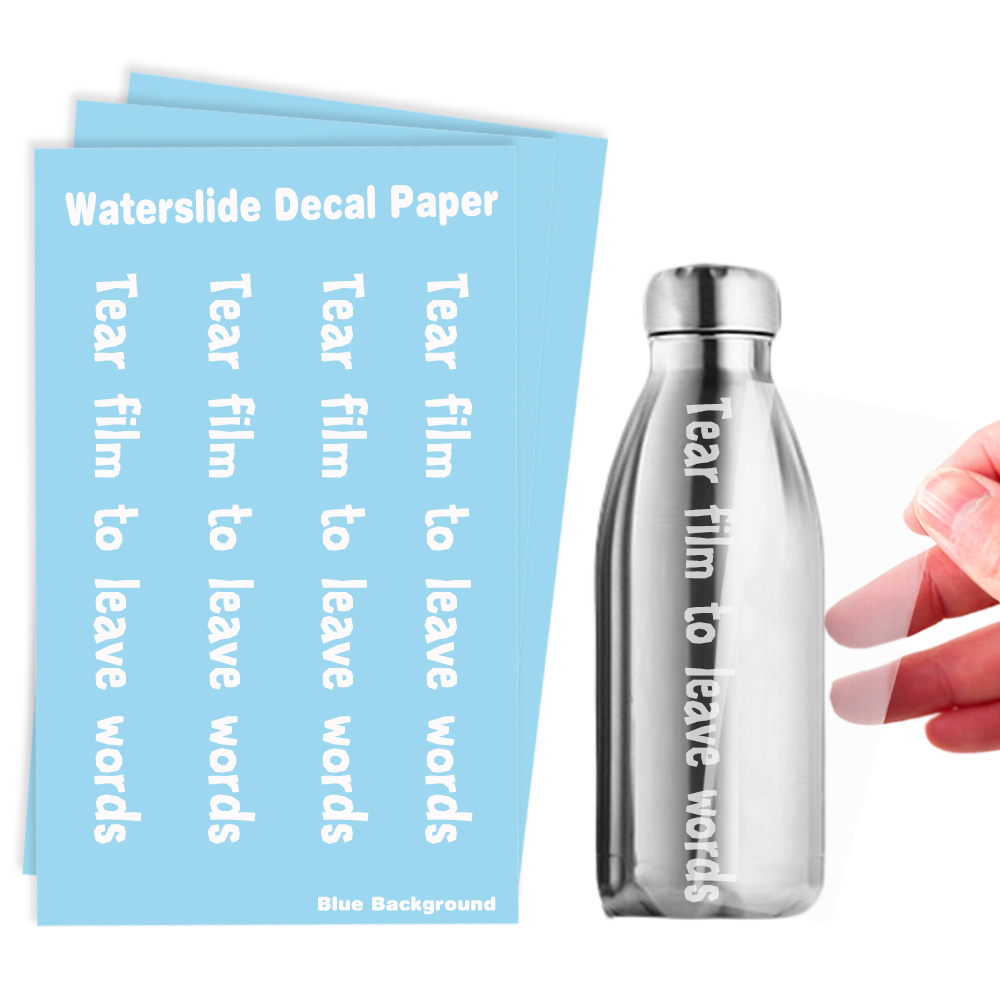 Waterslide Decal Paper - レーザーブルーフィルムフリー防水ガラスマグカップセラミック用水転写紙プリントウォータースライドデカール紙