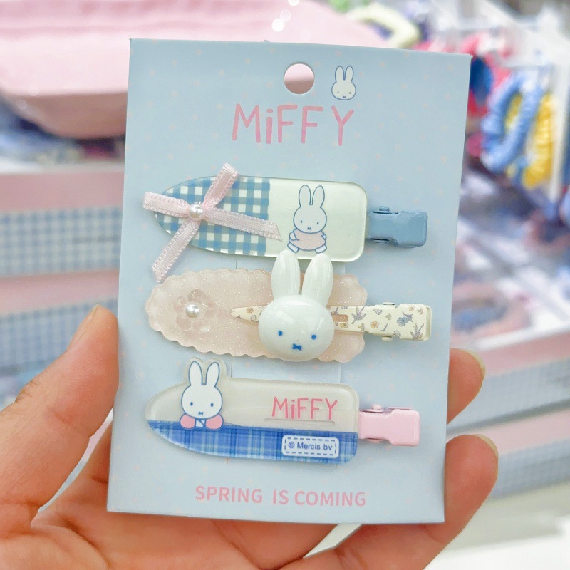 新しいミッフィーウサギの前髪クリップシンプルで甘い写真装飾ク - Model Kit Girl のレビューと価格