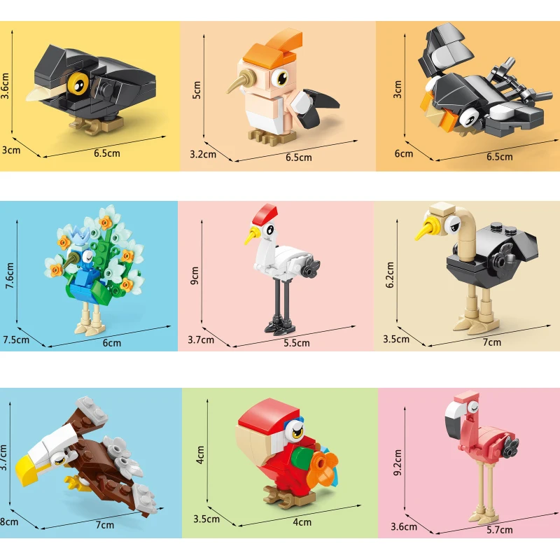 レンガ動物鳥パラダイス カラス オウム オウム イーグル フ - Model Kit Girl のレビューと価格