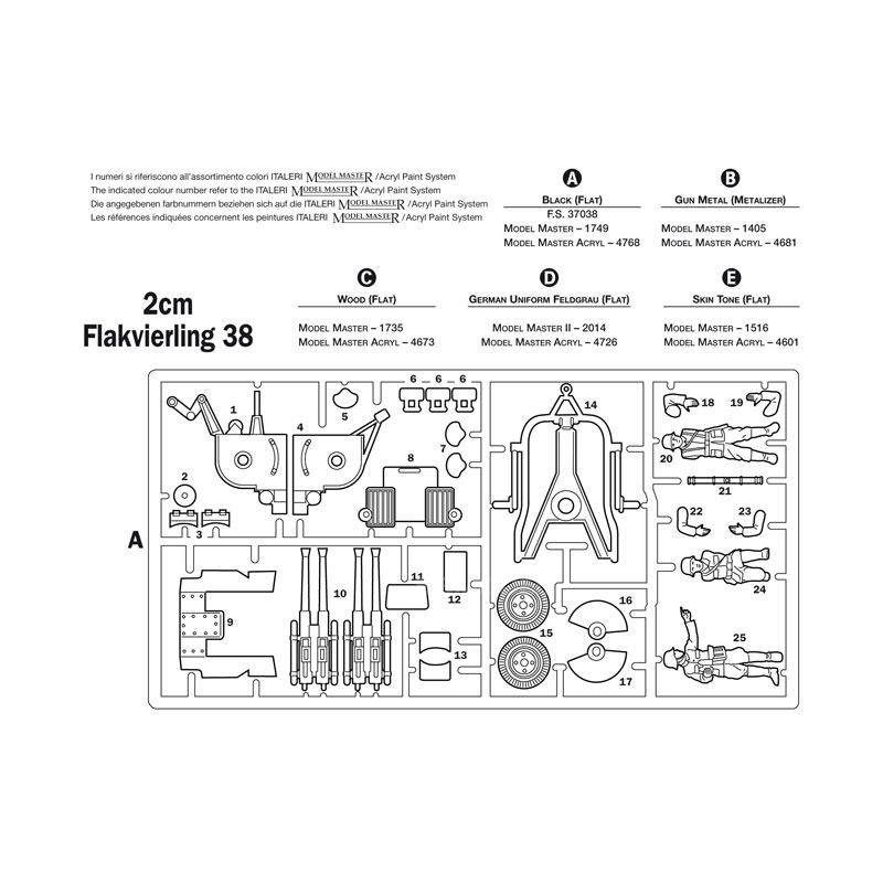 イタレリ 7026S 1/72 スケール対戦車・対空砲兵兵士 - Model Kit Italeri のレビューと価格
